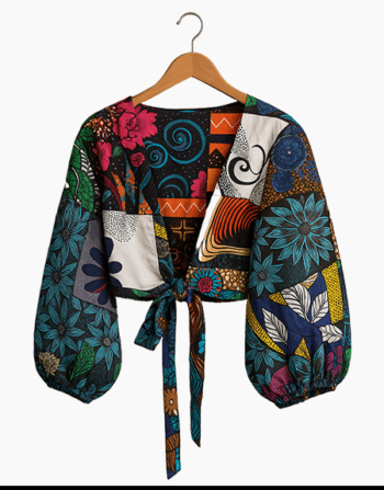 Knot & Pop Ankara Crop Top