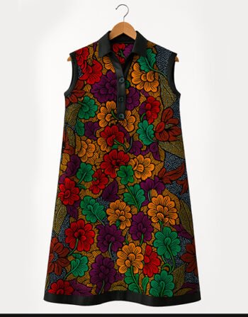 Crazy colour match shirt dress