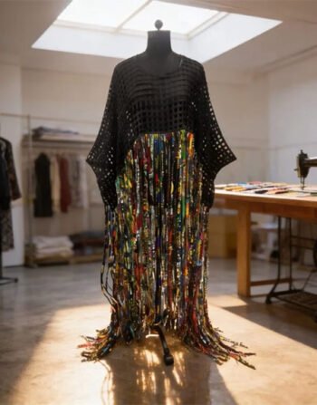 Cage ankara fringe top