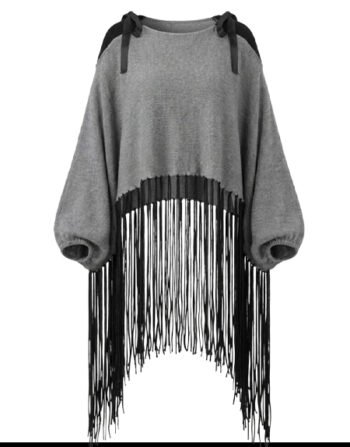 Fringed shrug top