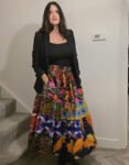 Front Tie Flared Skirt